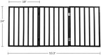Pet Gate - 3-Panel Indoor Foldable Dog Fence for Stairs, Hallways, or Doorways - 54x24-Inch Wood Freestanding Dog Gates by PETMAKER (Black)