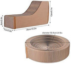 Cat Scratcher Lounge Bed - Collapsible Round Shape for Big cat