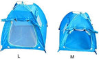 Breathable Washable Pet Puppy Kennel Dog Cat Folding Indoor Outdoor House Bed Tent (L, Coffee)