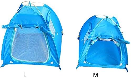 Breathable Washable Pet Puppy Kennel Dog Cat Folding Indoor Outdoor House Bed Tent (L, Coffee)