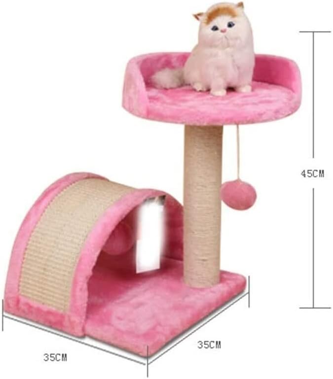 Cat Tree Tower Cat Climbing Frame Cat Litter Cat Tree Cat Jumping Platform Cat Supplies Pet Supplies Cat Condo(Pink)