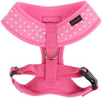 Puppia Dotty Dog Harness Over-The-Head No Pull No Choke Walking Training Adjustable for Small & Medium Dog, Large, Pink