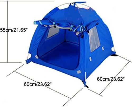 Breathable Washable Pet Puppy Kennel Dog Cat Folding Indoor Outdoor House Bed Tent (Rose Red,L)