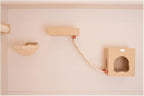 Maykoosh Cat Wall Tree with Perch & Condo - Solid Poplar Wood - 14x12x14