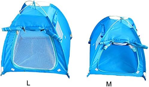 Breathable Washable Pet Puppy Kennel Dog Cat Folding Indoor Outdoor House Bed Tent (Brown,M)