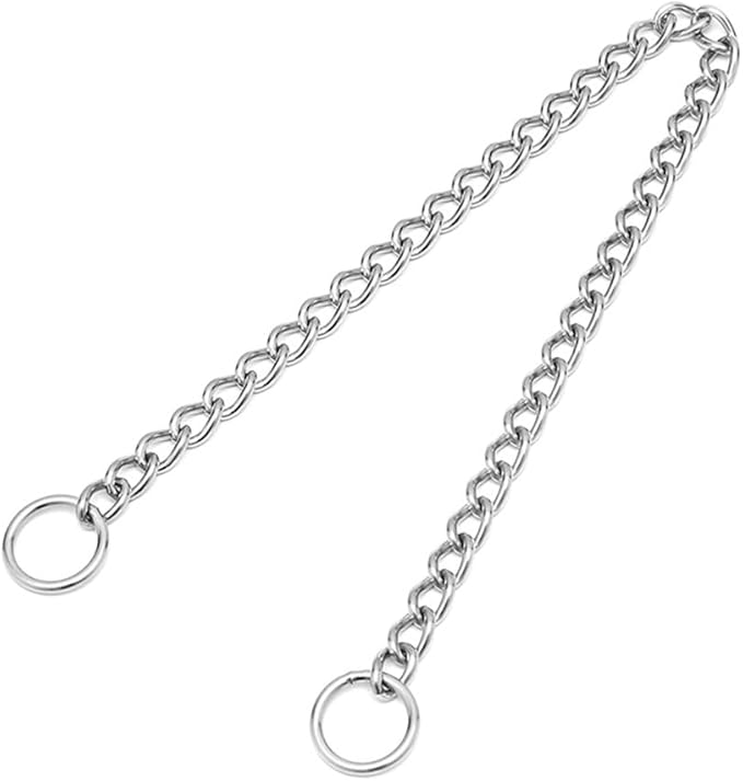 Slip P Chain Dog Collars for Large Dogs,Training Link Stainless Steel Martingale Collars Puppy Chain for XXS XS Small Medium Large Breed Dogs, Silver, M ﻿