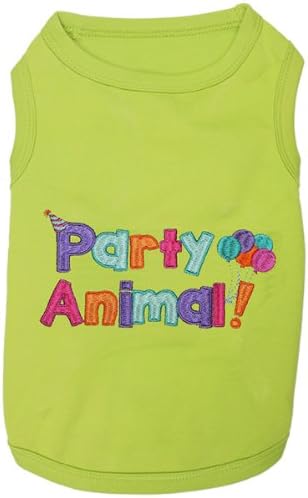 Parisian Pet Dog Shirt – 100% Cotton Shirts for Medium Dogs – Sleeveless Puppy Clothes – Lightweight Party Animal Dog Apparel – Breathable Dogs Clothes - Stretchy Pet T Shirts