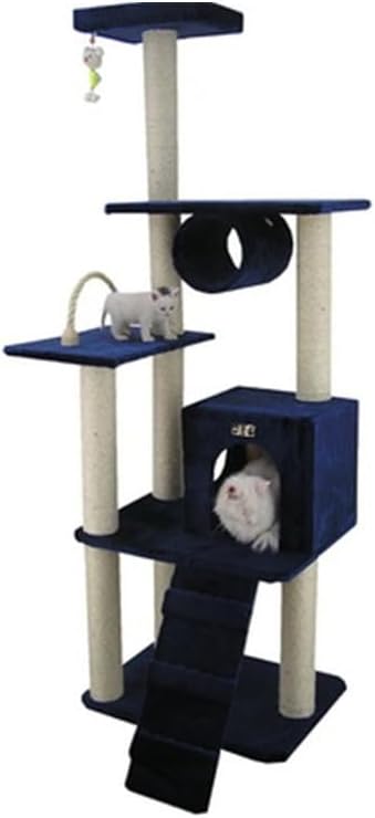 Maykoosh Navy Cat Tree Tower with Scratching Posts & Playhouse - Multi-Level