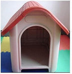Indoor Outdoor Dog House Small to Medium Pet All Weather Doghouse Puppy Shelter (RED TOP)