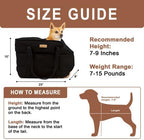 Plush Dog Purse Carrier for Small Dogs, Soft Dog Tote Bag with Safety Harness Clip, Cozy Pet Carrier for Dogs Under 15 lbs, Comfortable Dog Shoulder Carrier for Travel, Black