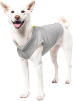 Gooby Fleece Vest Dog Sweater - Gray/Yellow, X-Small - Warm Pullover Fleece Dog Jacket with O-Ring Leash for Small to Medium Dogs