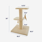 EveryYay by Petco Lookout Loft 2-Level Cat Tree with Scratch Posts & Toys 25" H