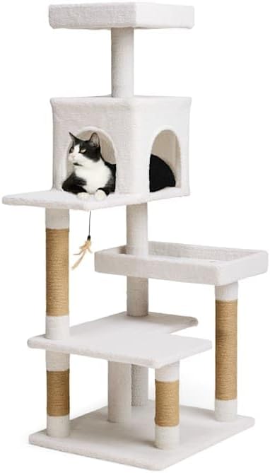 EveryYay by Petco Cozy Condo 5-Level Cat Tree for Large Cats 54.7" H