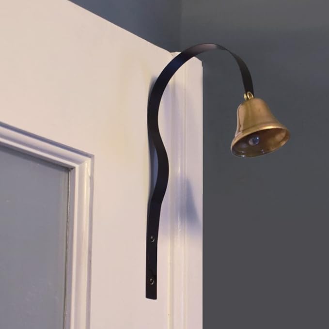 Classic Door-Mounted Brass Shopkeeper's Bell/Boutique Bell/Dog Bell, Made in the USA