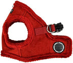 Puppia Terry Vest Dog Harness Step-in Winter Suede Warm No Choke No Pull Training Walking for Small and Medium Dog, Wine, X-Large