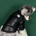 Dog Winter Coat Duck Down Jacket for Small Medium Dogs-Thicken Dog Coat Windbreaker Puppy Winter Clothes for Cold Weather Snowday (Black, X-Large)