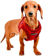 Puppia Terry Vest Dog Harness Step-in Winter Suede Warm No Choke No Pull Training Walking for Small and Medium Dog, Wine, Small