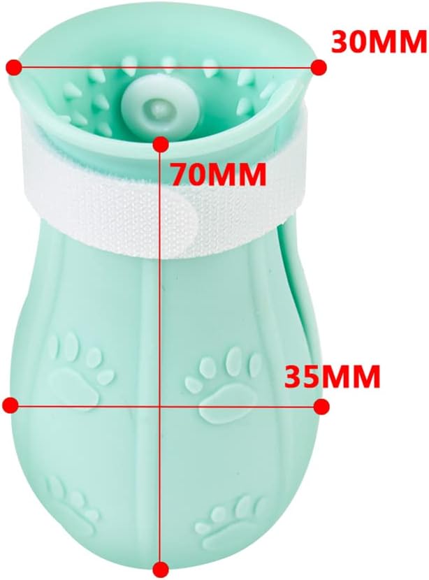 Gigicloud 4 Pcs Anti-Scratch Cat Foot Cover, Adjustable Prickly Anti-Off Silicone Cat Paw Protector Shoes Multifunctional Cat Foot Shoes Pet Washing Claw Foot Cover for Bathing Shaving Grooming