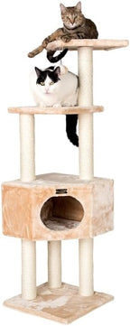 Maykoosh Cat Tree 3 Level Condo Beige - Modern Cat Tower for Indoor Cats