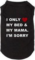 Dog Shirts Letter Printed Vest for Small Large Dogs Slogan Costume Dog Pajamas Puppy Gift Pet Clothes Mama's Boy(Small, O-Black)