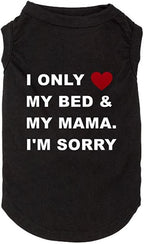 Dog Shirts Letter Printed Vest for Small Large Dogs Slogan Costume Dog Pajamas Puppy Gift Pet Clothes Mama's Boy (X-Small, O-Black)