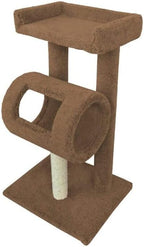 Cat Tree Perch for Large Cats - Durable Cat Play Tower Brown