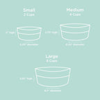 Waggo Dipper Ceramic Dog Bowl for Small and Large Breeds - Heavyweight and Durable Pet Food and Water Dish Crock, Dishwasher Safe, Modern (Cloud, Large)