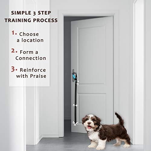 Duke & Dixie Dog Doorbells Training Potty 2 Pack Dog Bells Adjustable Door Bell Dog Bells for Potty Training Your Puppy The Easy Way Premium Quality 7 Extra Large Loud DoorBells Plus Whistle