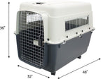 SportPet Designs Plastic Kennels Rolling Plastic Airline Approved Wire Door Travel Dog Crate, XXX-Large