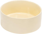SPUNKYJUNKY 42OZ Ceramic Dog and Cat Bowl, Modern Cute Weighted Food Water Bowl for Replacement Beige (1 Pack)