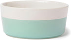 Waggo Dipper Ceramic Dog Bowl for Small and Large Breeds - Heavyweight and Durable Pet Food and Water Dish Crock, Dishwasher Safe, Modern (Mint, Medium)