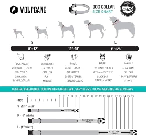 Wolfgang Heavy Duty, Adjustable Dog Collar with Quick Release Nylon Buckle for Walking & Training, Mixtape Print, Large
