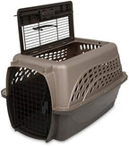 Petmate Dog Crates for Small Dogs & Cat Carriers, Two-Door Plastic Pet Kennel, Top & Front Loading, Made in USA, 24" For Pets Up To 15 lb, Pearl Tan