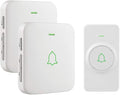 AVANTEK Wireless Door Bell, CW-12 Mini Waterproof Doorbell Chime Operating at 1000 Feet with 52 Melodies, 5 Volume Levels & LED Flash