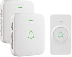 AVANTEK Wireless Door Bell, CW-12 Mini Waterproof Doorbell Chime Operating at 1000 Feet with 52 Melodies, 5 Volume Levels & LED Flash