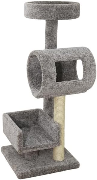 Asian Climber Cat Tree - 48" H x 24" W x 18" D, Features Sisal-Wrapped Posts for Scratching and Elevated Perch for Cat Relaxation, Perfect for Active Indoor Cats and Stylish Home Decor