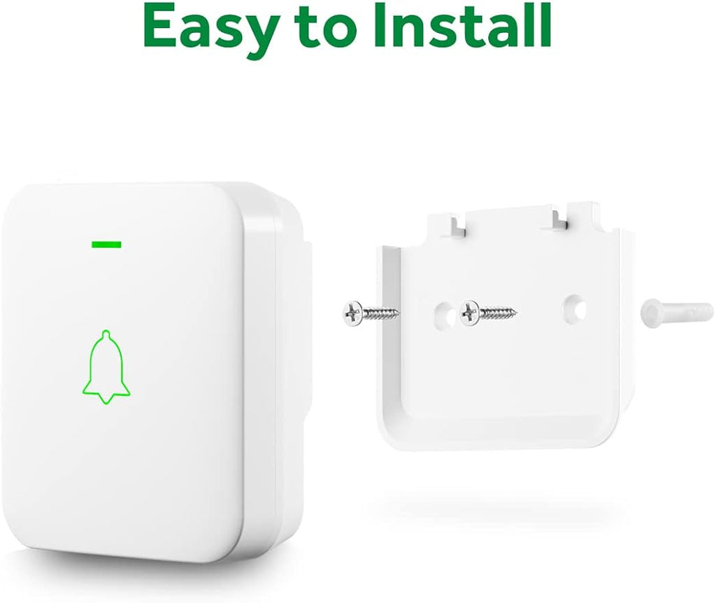 AVANTEK Wireless Door Bell, WA-11 Waterproof Battery Operated Doorbell Chime Operating at 1000 Feet, Portable Door Chime kit with 52 Melodies, 5 Volume Levels, and CD Quality Sound