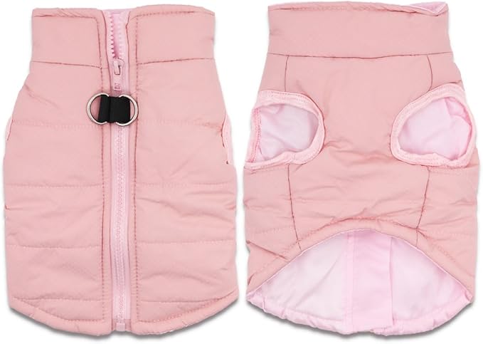 Chihuahua Dog Coats Warm Winter Dog Jacket Pet Jackets Puppy Cold Weather Coat Pet Clothes for Small Dogs, Pink, Small