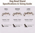 Loving Pets Elevated Dog Bowls – Raised Stainless Steel Dog Bowls with Steel Stand – Non-Skid, No Spill Feeder for Small, Medium & Large Dogs – Easy to Clean, Durable Raised Dog Feeding Station