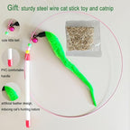 20" L-Shape Couch & Wall Cat Scratch Protector - Vertical Cat Scratcher and Scratching Post for Indoor Cats, Leans Against Furniture with Bell, Catnip & Toy Wand, High-Strength Cardboard
