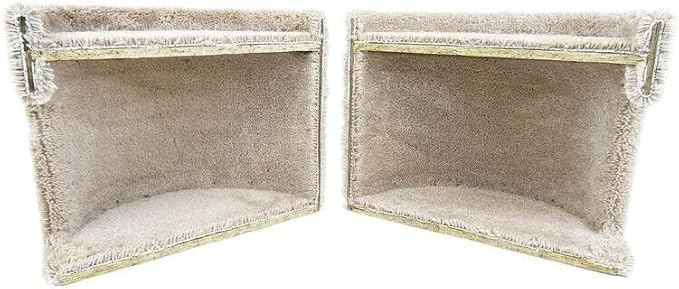 French Country Multiple Perch Cat Tree, Cat Tree with Scratch Post for All Cat Breeds, Indoor Cat Gym with Perches, Sturdy Wood Construction with Carpet Upholstery