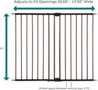 MyPet Windsor Walk Thru Pet Gate: 28.68" - 47.85" Wide Dog Gate. Hardware Mount, Dog Gates for The House, Cat Gate for Doorway. 31" Tall, Matte Bronze
