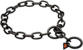 Dogline Herm Sprenger Black Stainless Steel Short Link Fur Saver Training Collar No-Pull Slip Chain for all Dogs Easy Control Made in Germany