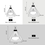 Pet Teepee Tent for Dogs & Cats Dog Bed with Thick Cushion Puppies Play House Removable and Washable