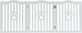 Pet Gate, Wooden Free Standing Dog Gate for Small Dogs and Cats. Great Folding Fence for Doorways, Halls, Stairs. Grey