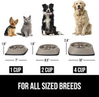 GORILLA GRIP Patented BPA Free Slow Feeder Dog Bowls, Interactive Puzzle Toy for Dogs and Cats Food Training Enrichment, Keeps Pets Busy and Prevents Puppy Overeating, All Breeds, 2 Cup, Beige