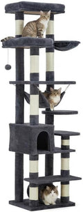 Plush Cat Tree Multi-Level Cat Tower with Scratching Posts for Indoor Cats