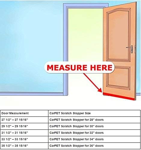 KittySmart Carpet Scratch Stopper-Stop Cats from Scratching Carpets at Doorways Instantly-PRECUT to Fit Your Door-Requires No Cutting or Modification-5 Year Warranty-Patented