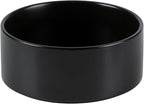 Ceramic 6.1inch Non-Slip Dog Food and Water Bowl for Small & Medium Breed Dogs,Pet Bowl for Replacement, Protects Cervical Spine (Black)