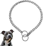 Silver Dog Chain Collar for Dogs Metal Collar Link Training Slip P Puppy Martingale Collars Necklace for XXS XS Small Medium Large Big XL Breed Dogs L